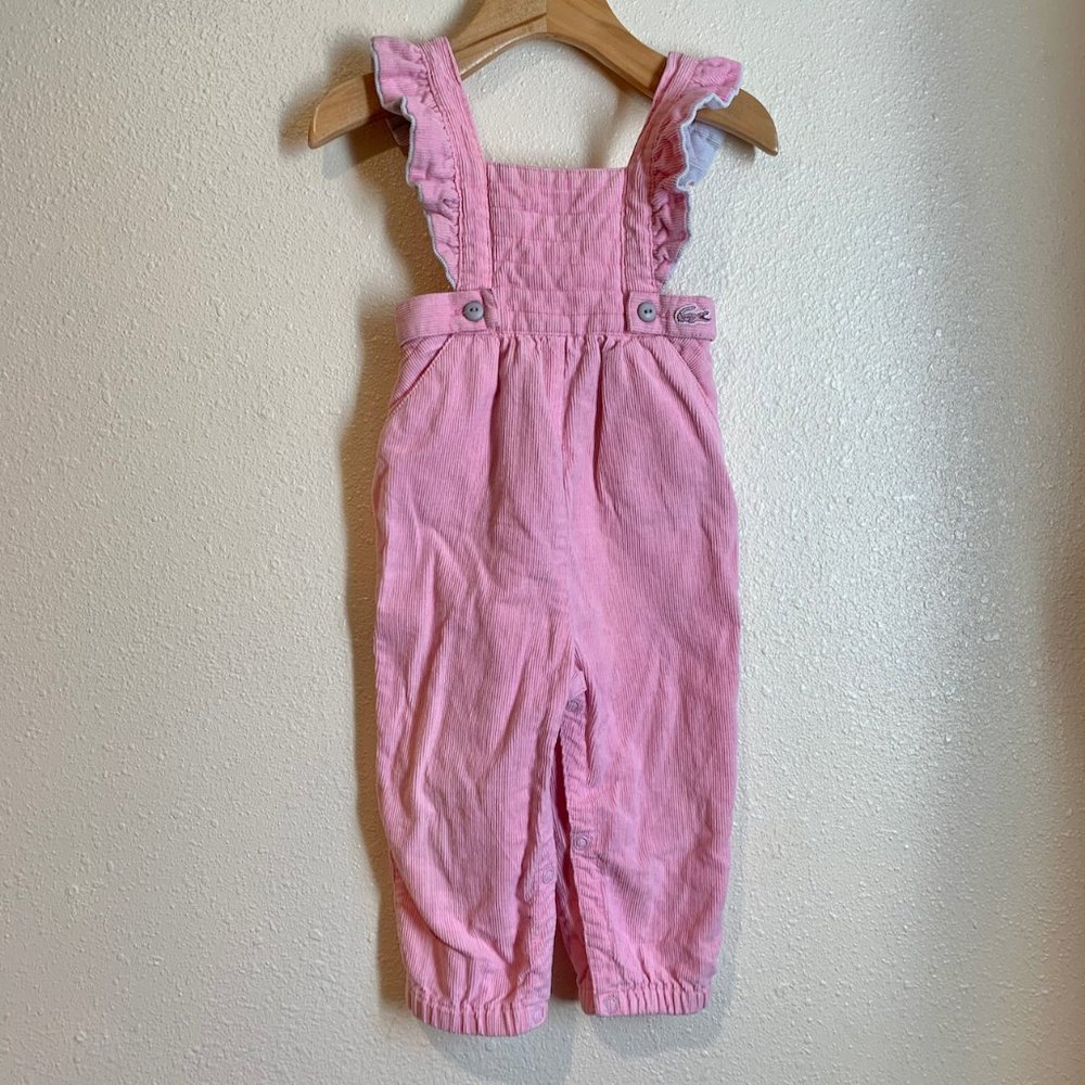 Vintage Lacoste Pink Corduroy Overalls Girl 18M 18 Months